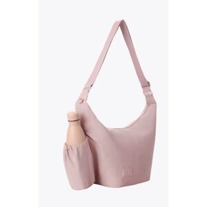 BEIS Crescent Catchall Bag Atlas Pink Nylon Adjustable Crossbody Gym Tote EXC